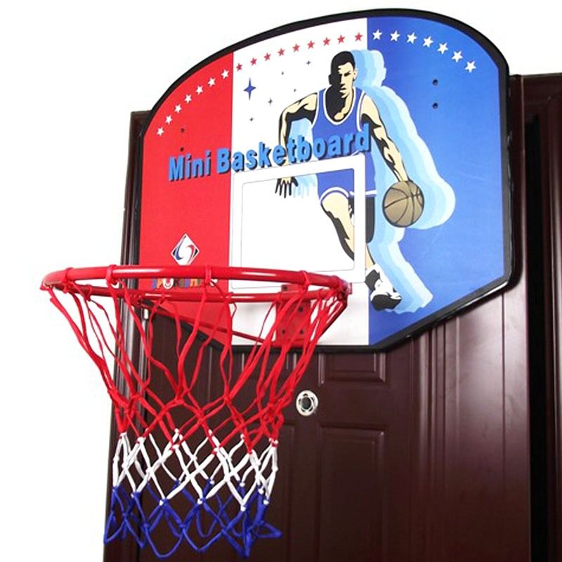 Wall Mounted Basketball Set Hoop Net Backboard Indoor Large Size 80 cm